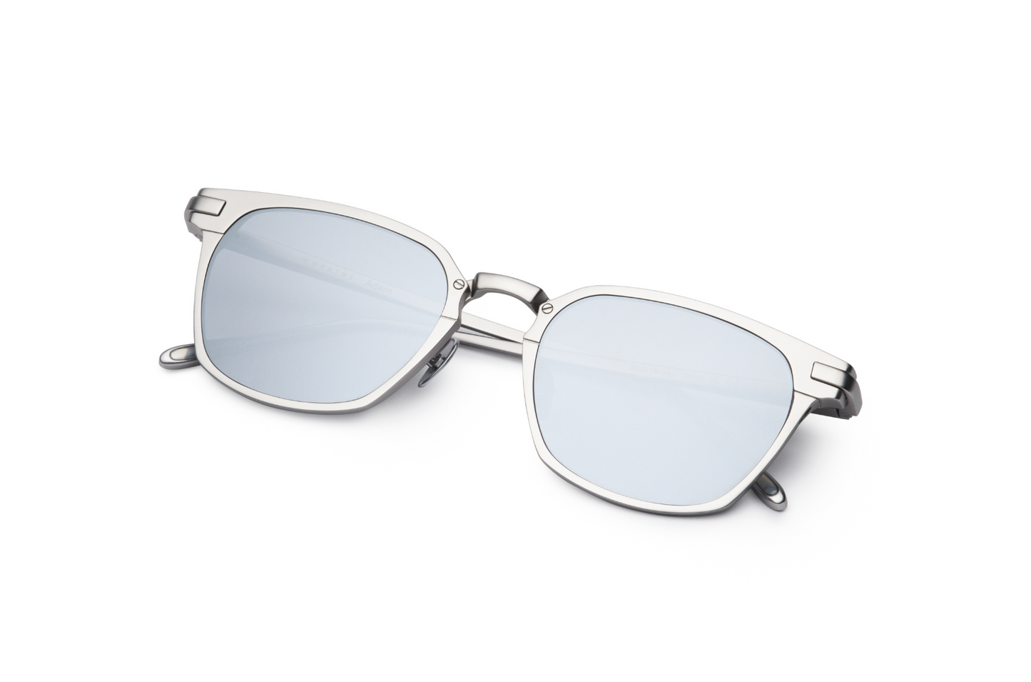 Adam squared silver sunglasses for men and women with polarized lenses