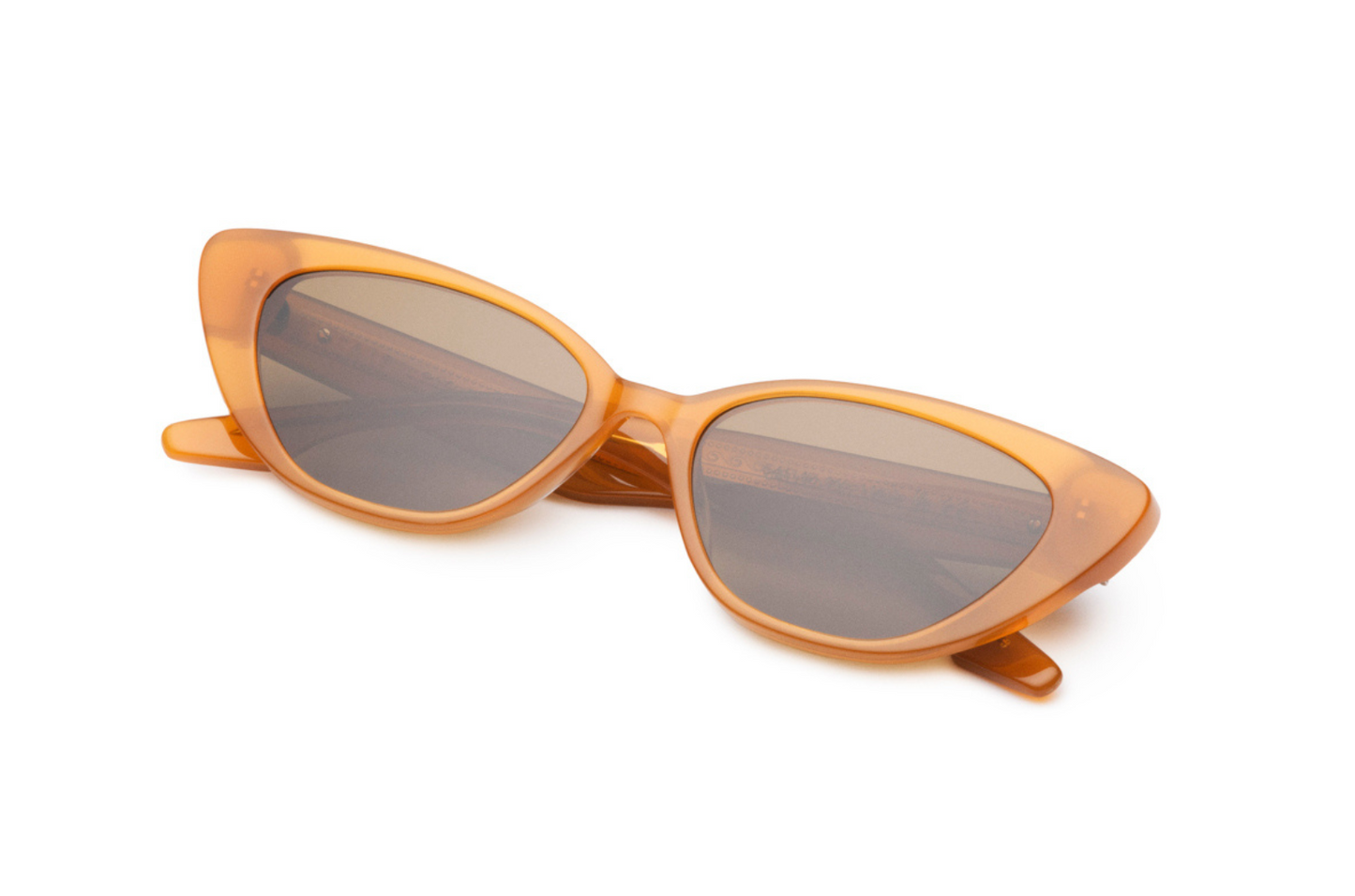brown and orange cat eye sunglasses