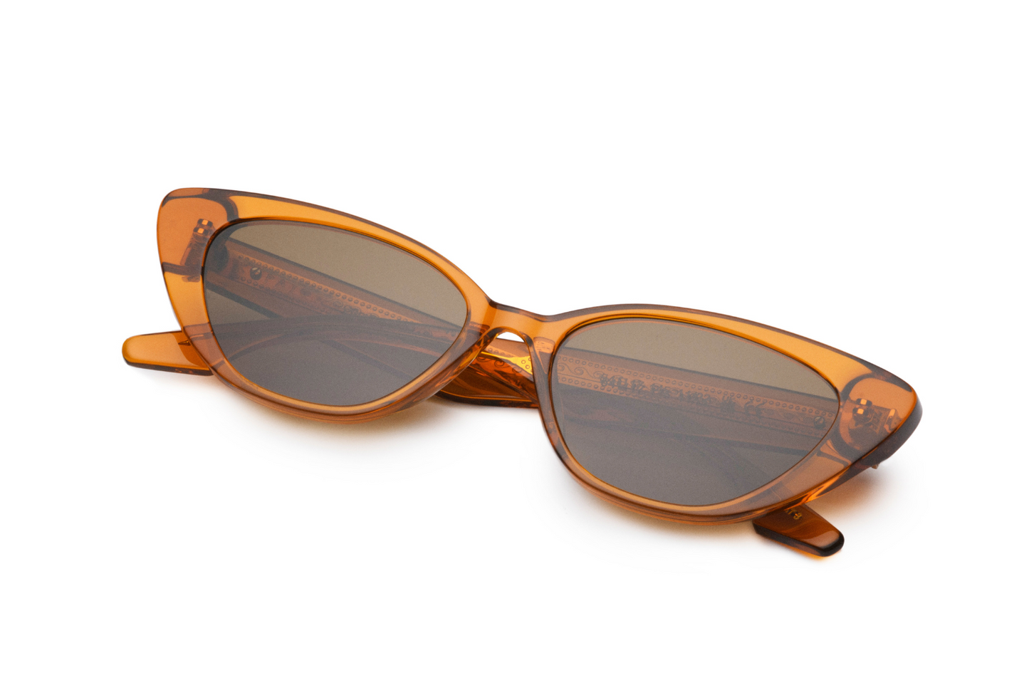 Orange vintage cat eye sunglasses