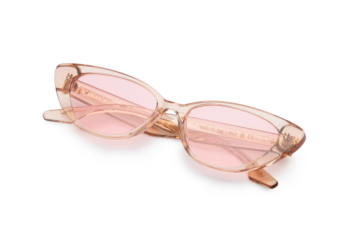 gold and pink cat eye sunglasses for women, Kopajos