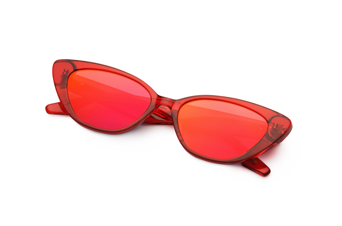 Red cat eye sunglasses Camille Montes