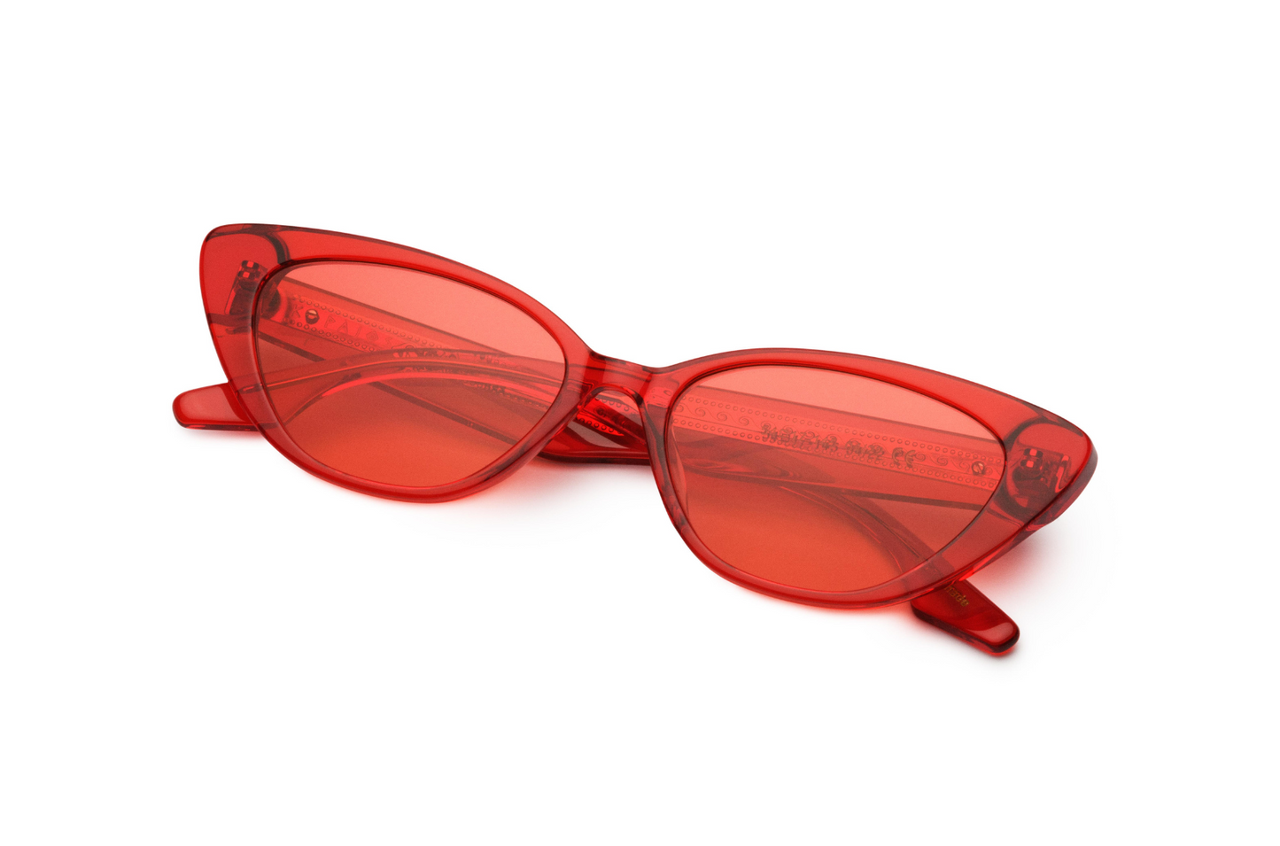 Red cat eye sunglasses Camille Montes