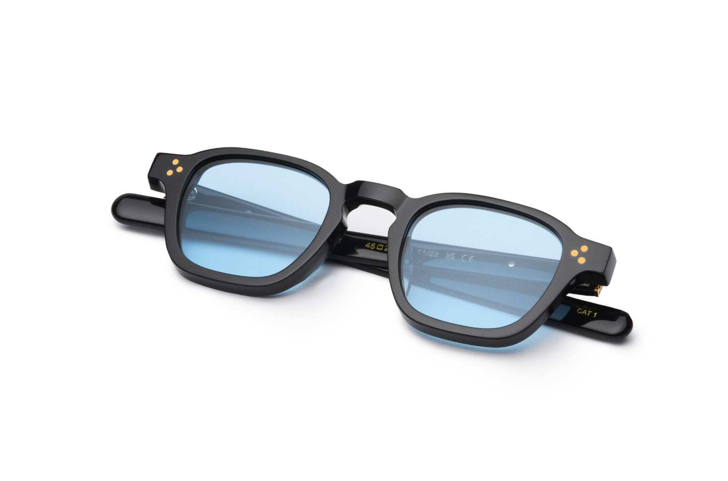 black square sunglasses with polarized lenses
