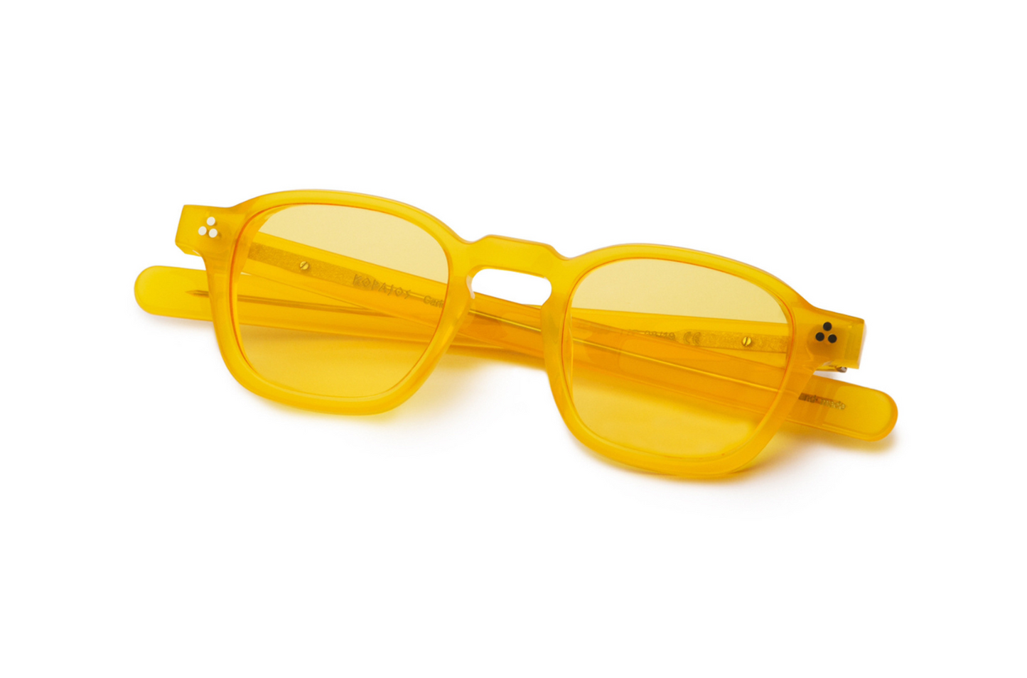Yellow square sunglasses for men and women