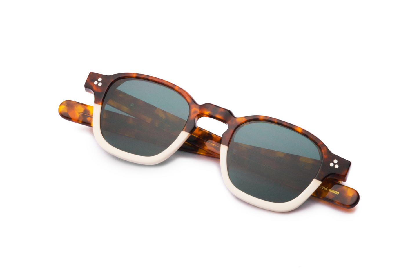 retro square sunglasses with dark polarized lenses