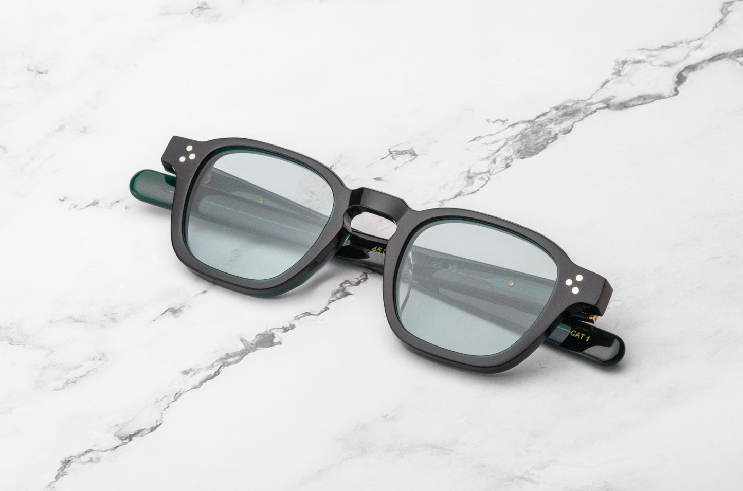 Green square frame sunglasses for men and women by Kopajos