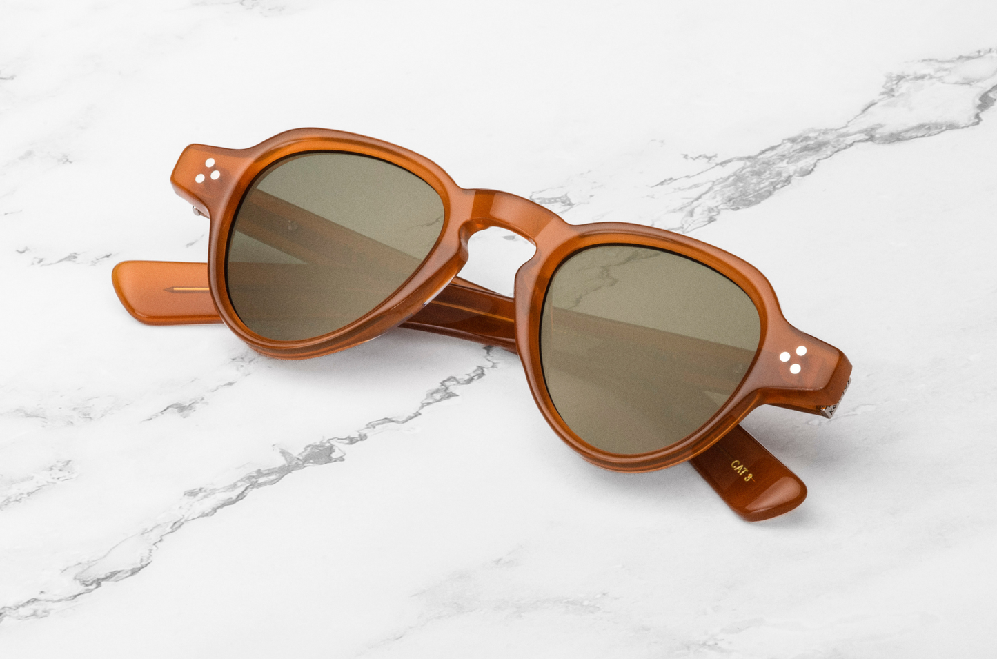 retro round sunglasses with brown lenses