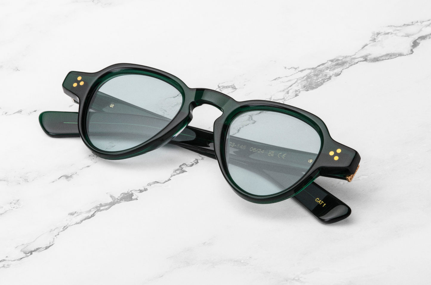 Dark green round sunglasses men and women