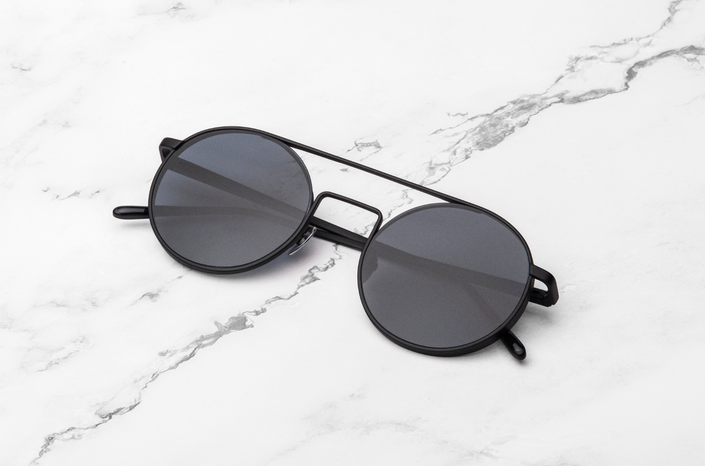 Dominc Greene Black round sunglasses by Kopajos