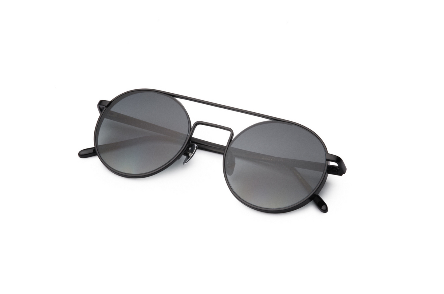 Black round sunglasses with polarized lenses by Kopajos
