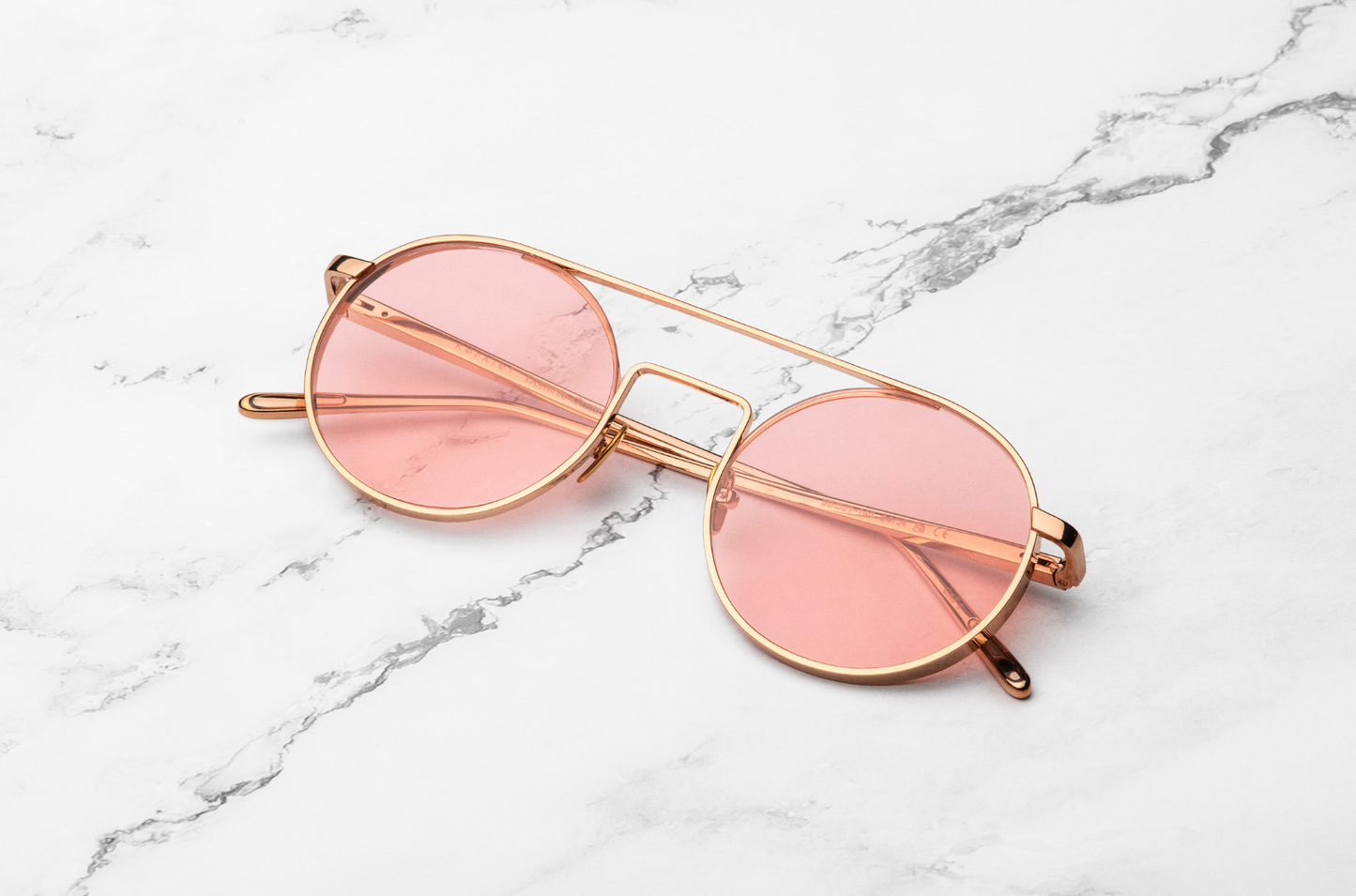 Pink round sunglasses female with polarized lenses by Kopajos