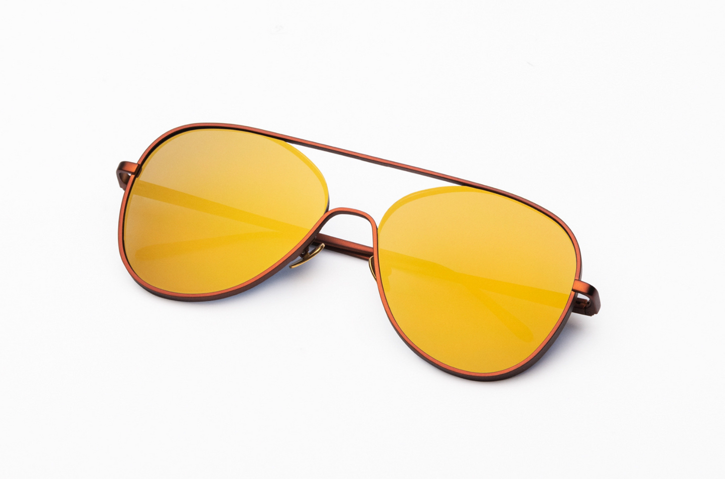 mirror aviator sunglasses with bronze frame, Kopajos