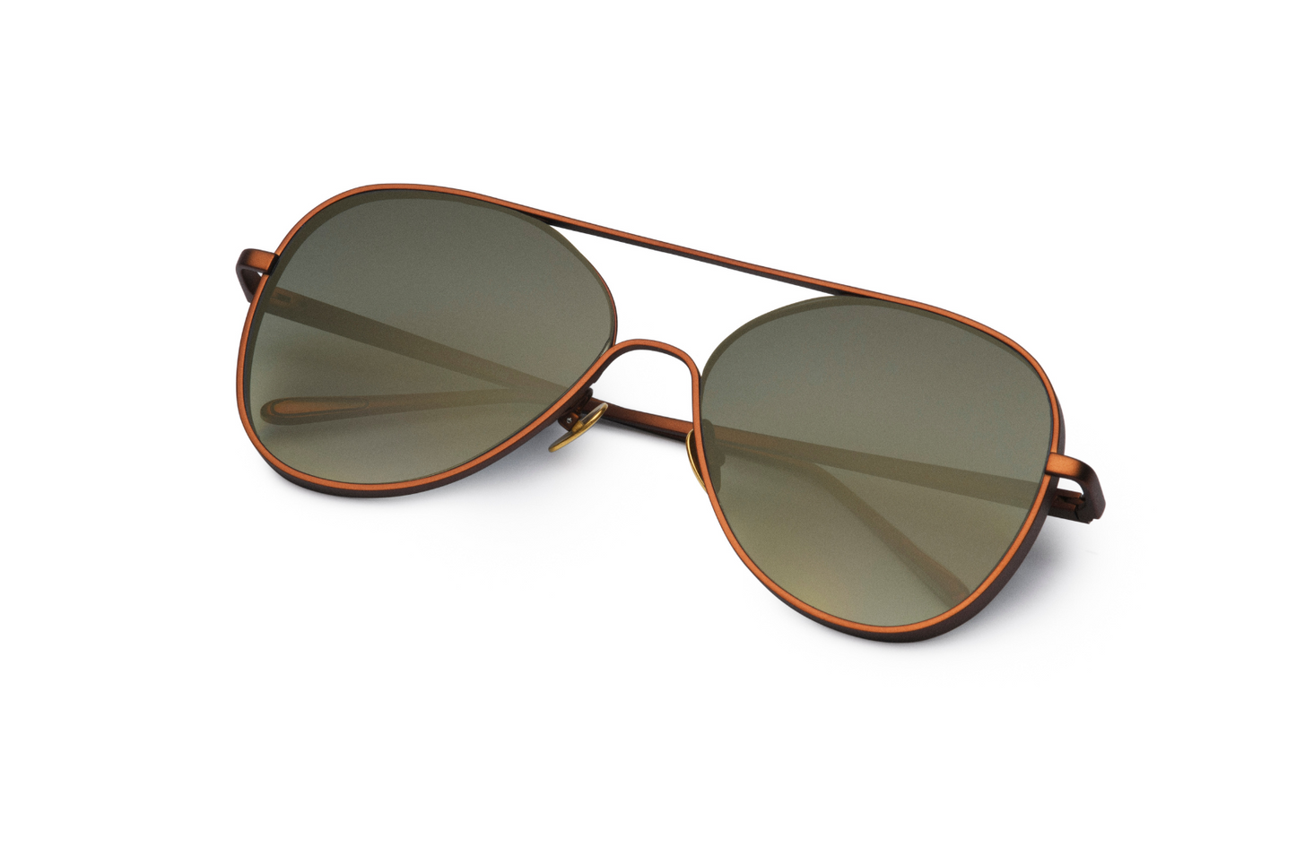 brown lens aviator sunglasses with bronze frame Kopajos