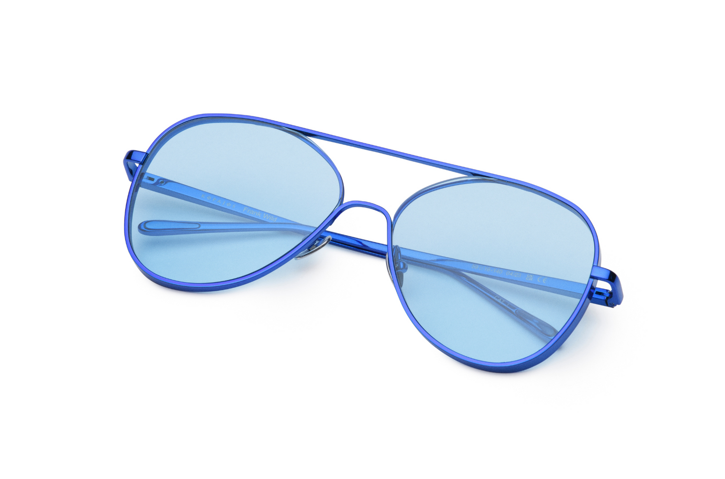 Blue lens aviator sunglasses for men and women, by Kopajos