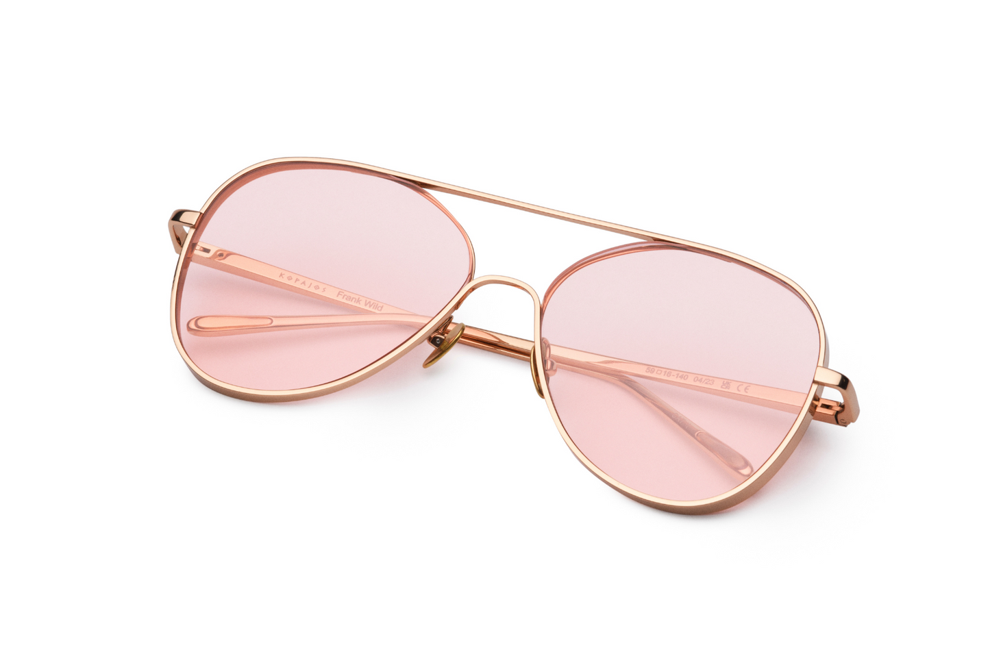 rose gold aviator sunglasses wit pink lenses for women