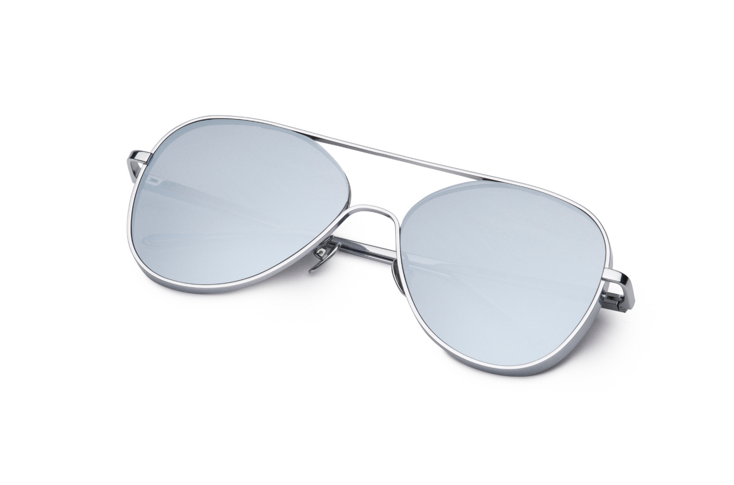 Silver mirror aviator sunglasses for men and women, Kopajos