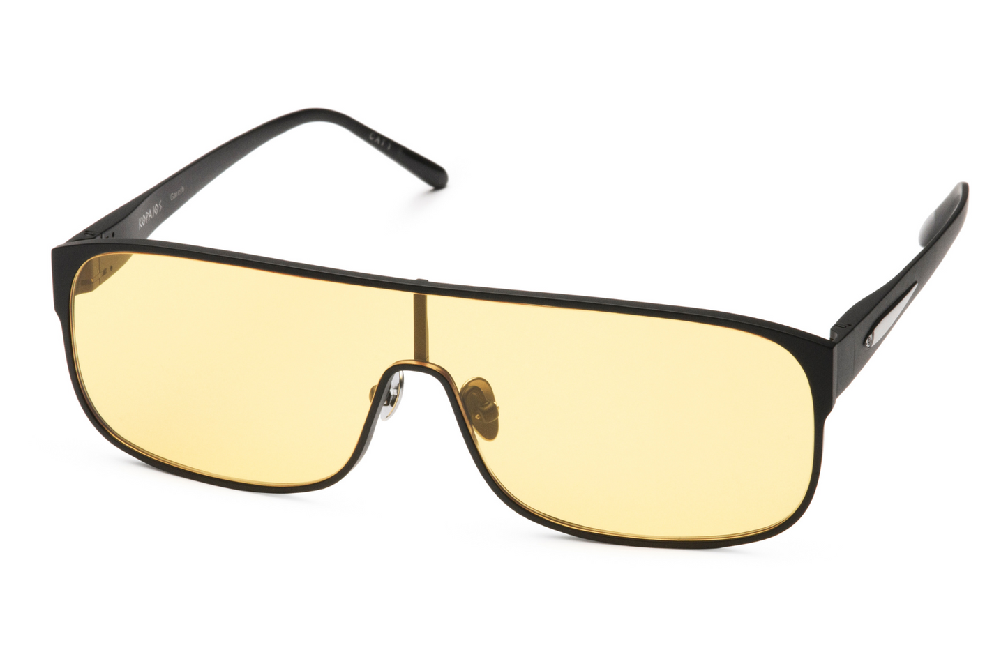 black mask sunglasses with yellow lenses for men and omen, Kopajos