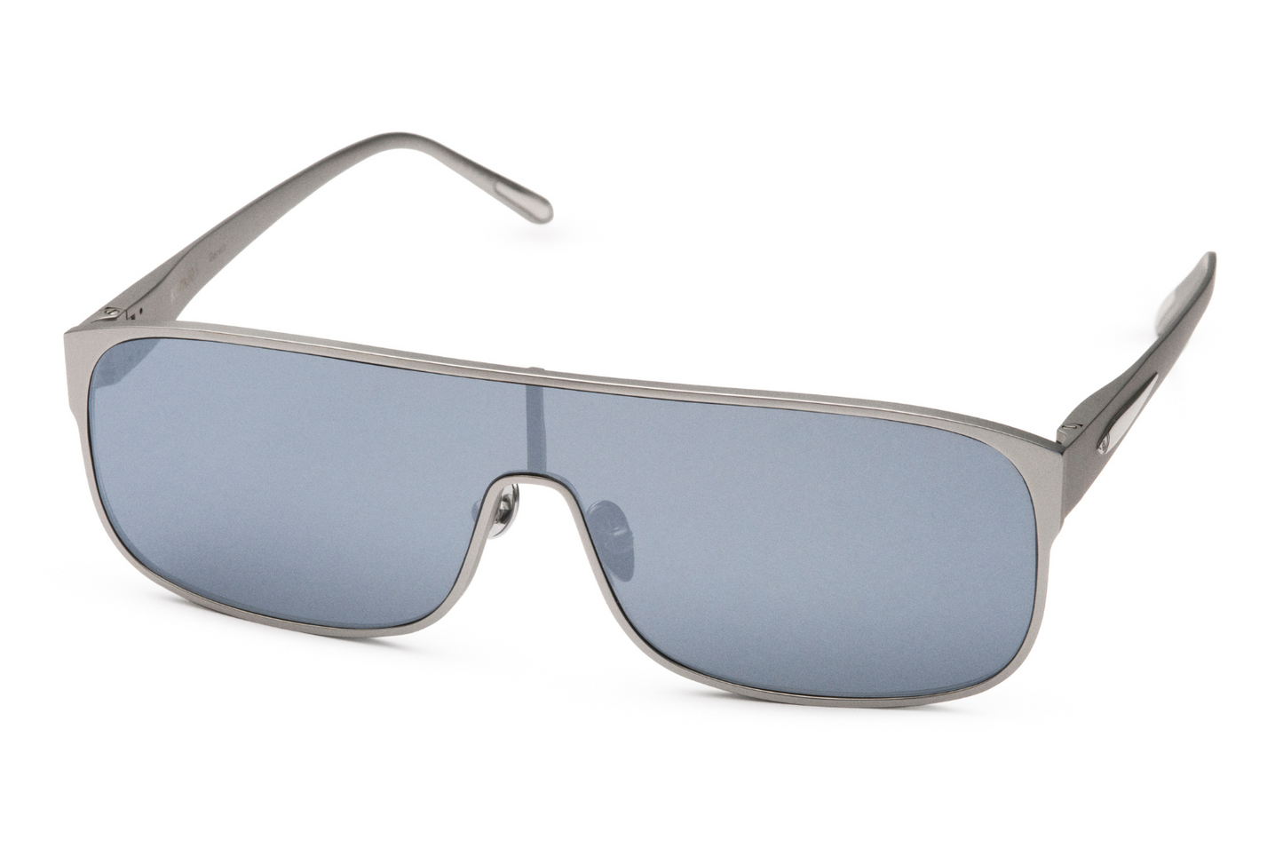 Silver mask sunglasses with mirror polarized lenses by Kopajos