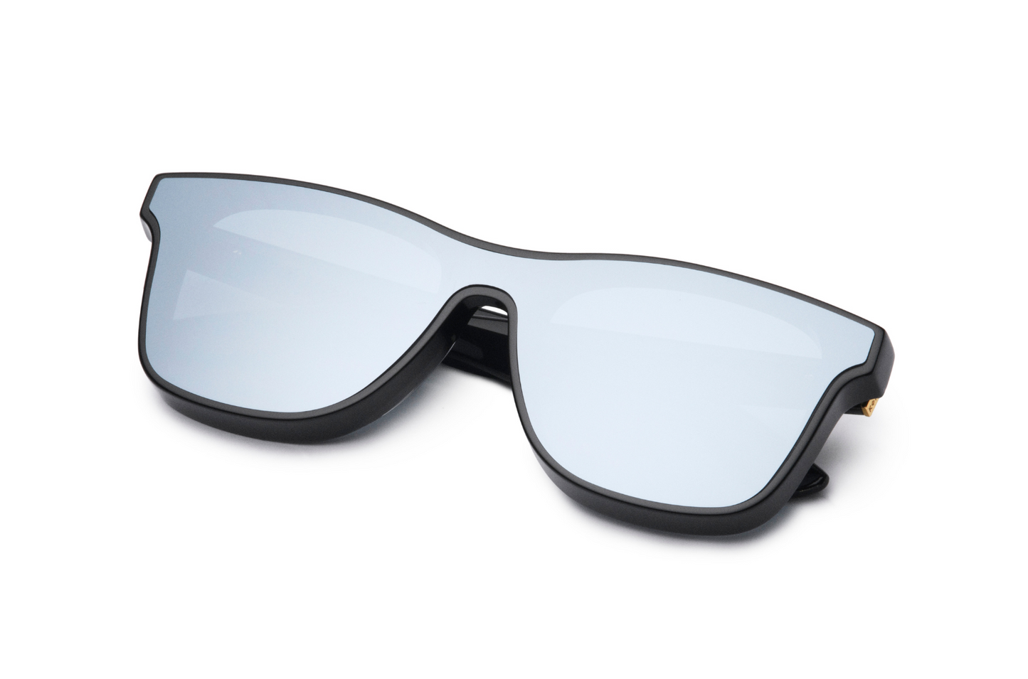 Black mask sunglasses for men and women with mirror lenses by Kopajos