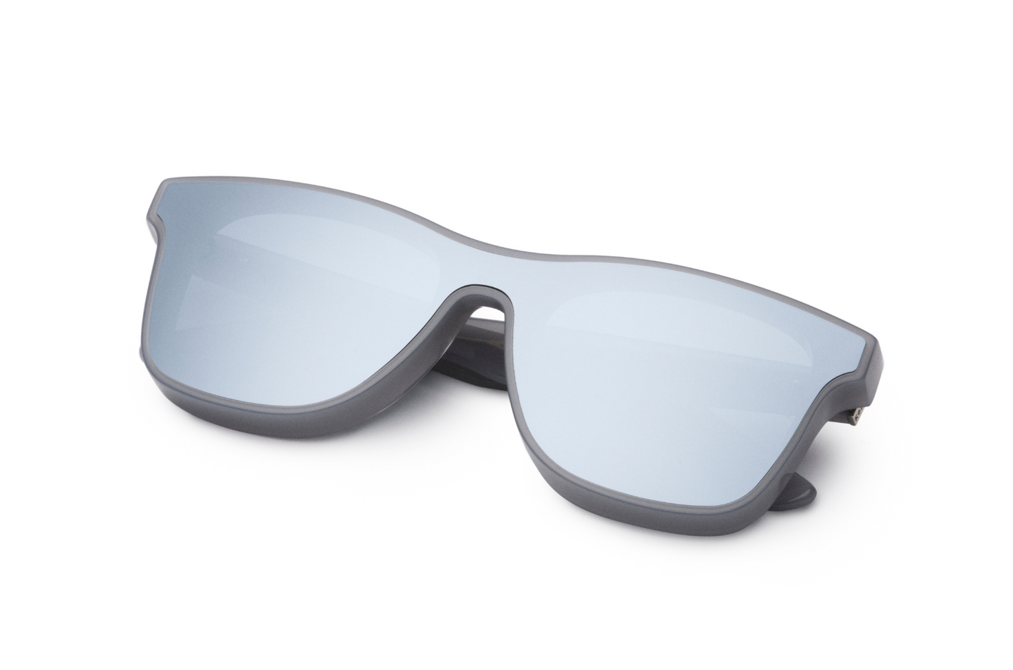 Grey mask sunglasses for men and women with mirrror polarized lenses by Kopajos