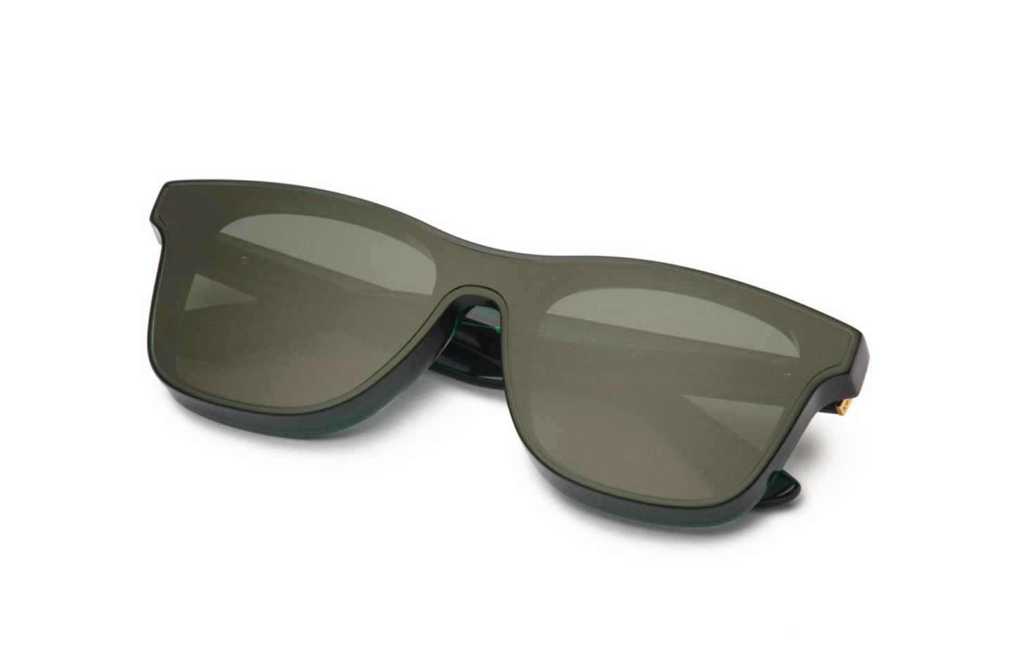 Green mask sunglasses for men and women with polarized lenses by Kopajos