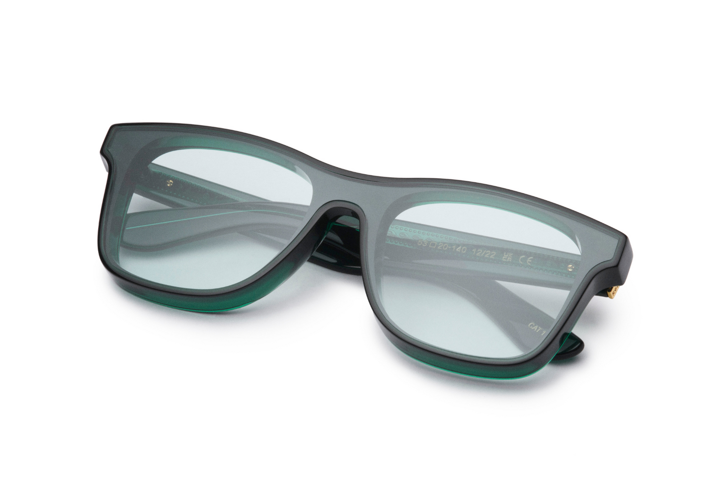Green mask sunglasses for men and women with polarized lenses by Kopajos
