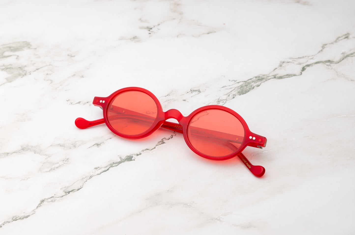 Red round sunglasses with polarized lenses, Kopajos