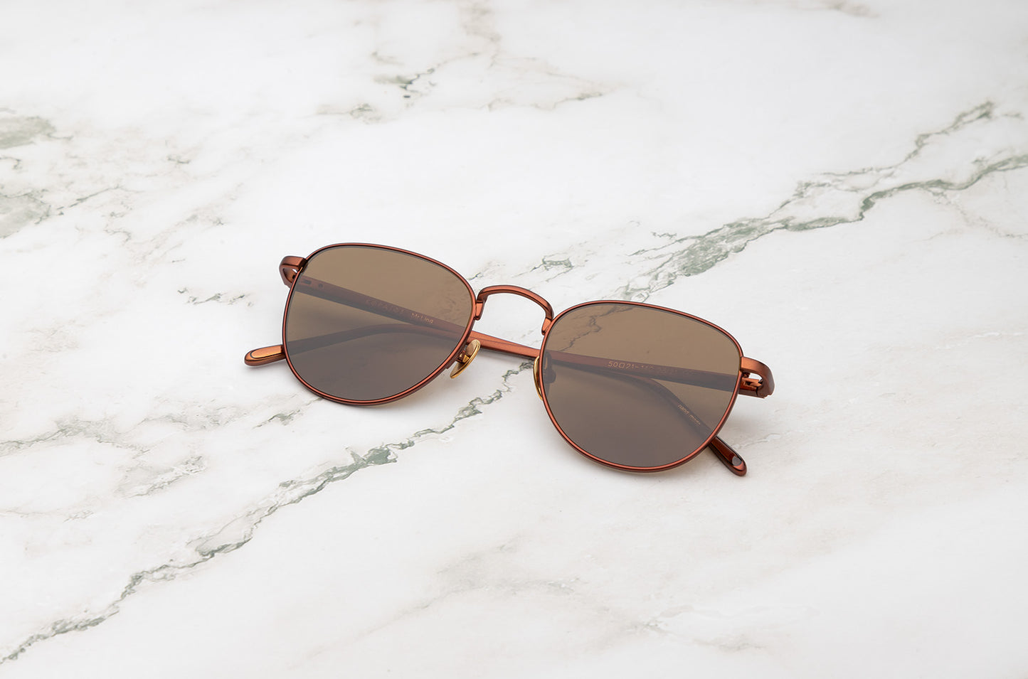 Bronze aviator sunglasses with brown lenses, men and women