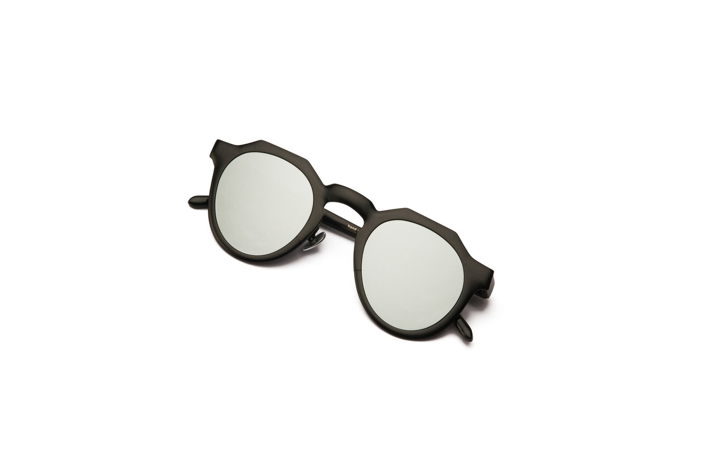 Black round frame sunglasses with mirror lenses by Kopajos