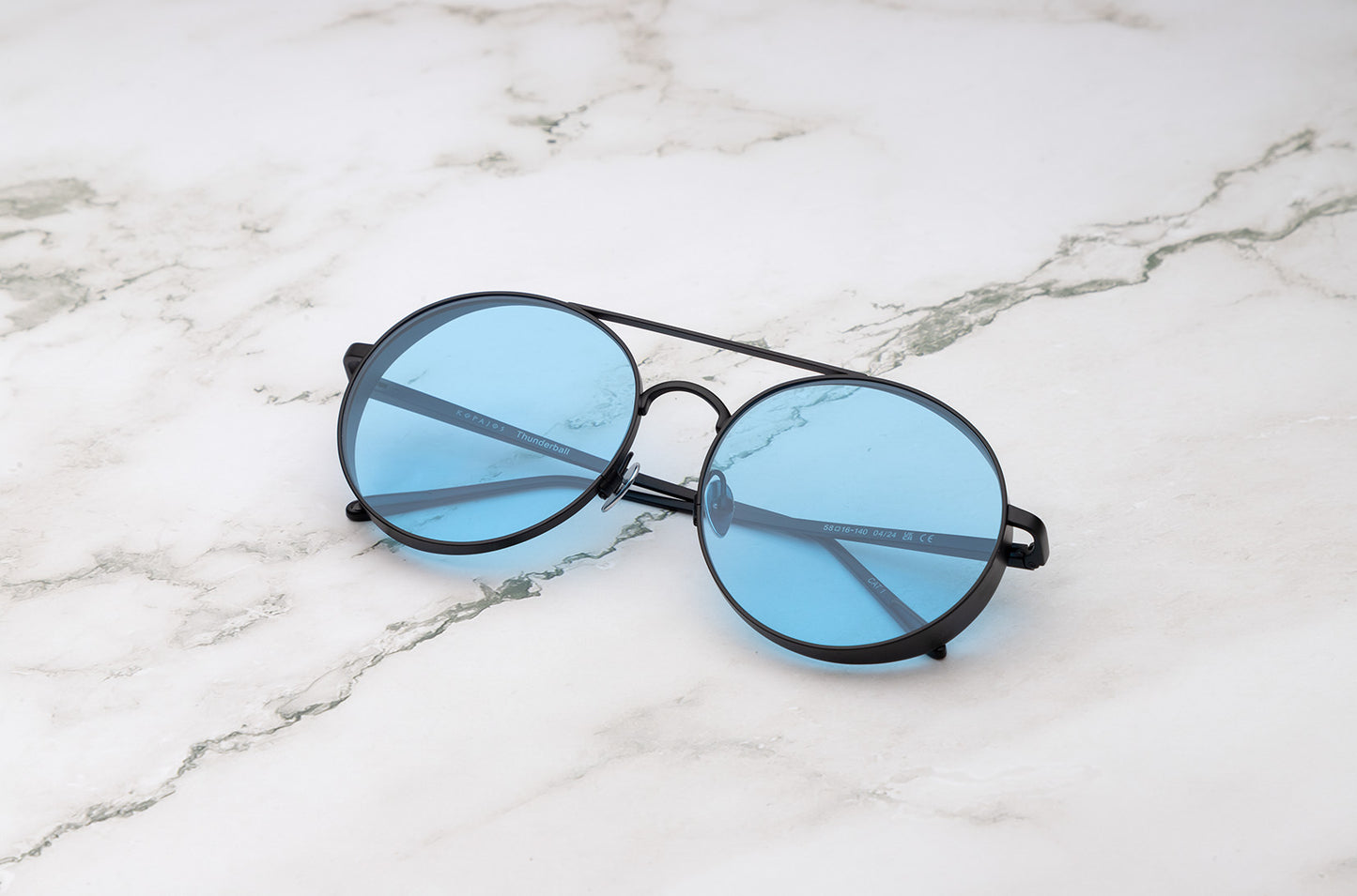 A modern tribute to retro round sunglasses: the Thunderball by Kopajos.