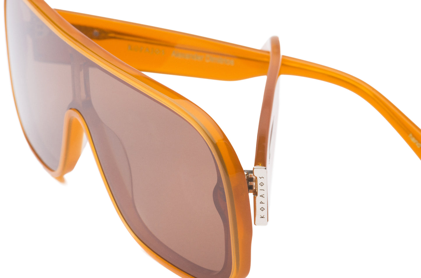 Orange mask sunglasses with polarized lenses by Kopajos