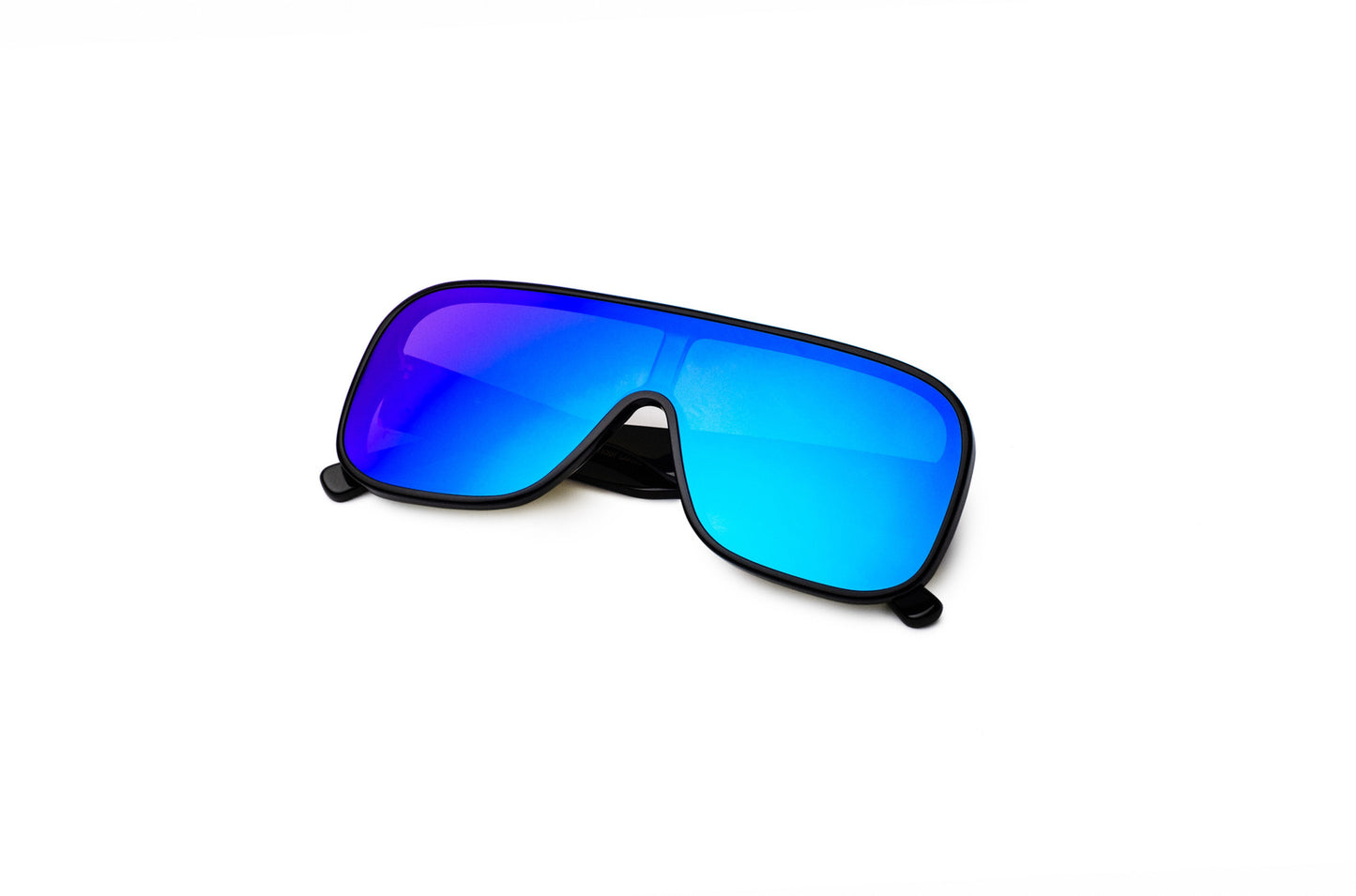 Shield sunglasses with polarized mirror lenses for men and women by Kopajos