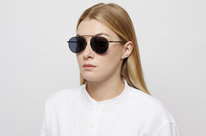 The Baron Samedi by Kopajos, aviator sunglasses for women with polarized lenses.