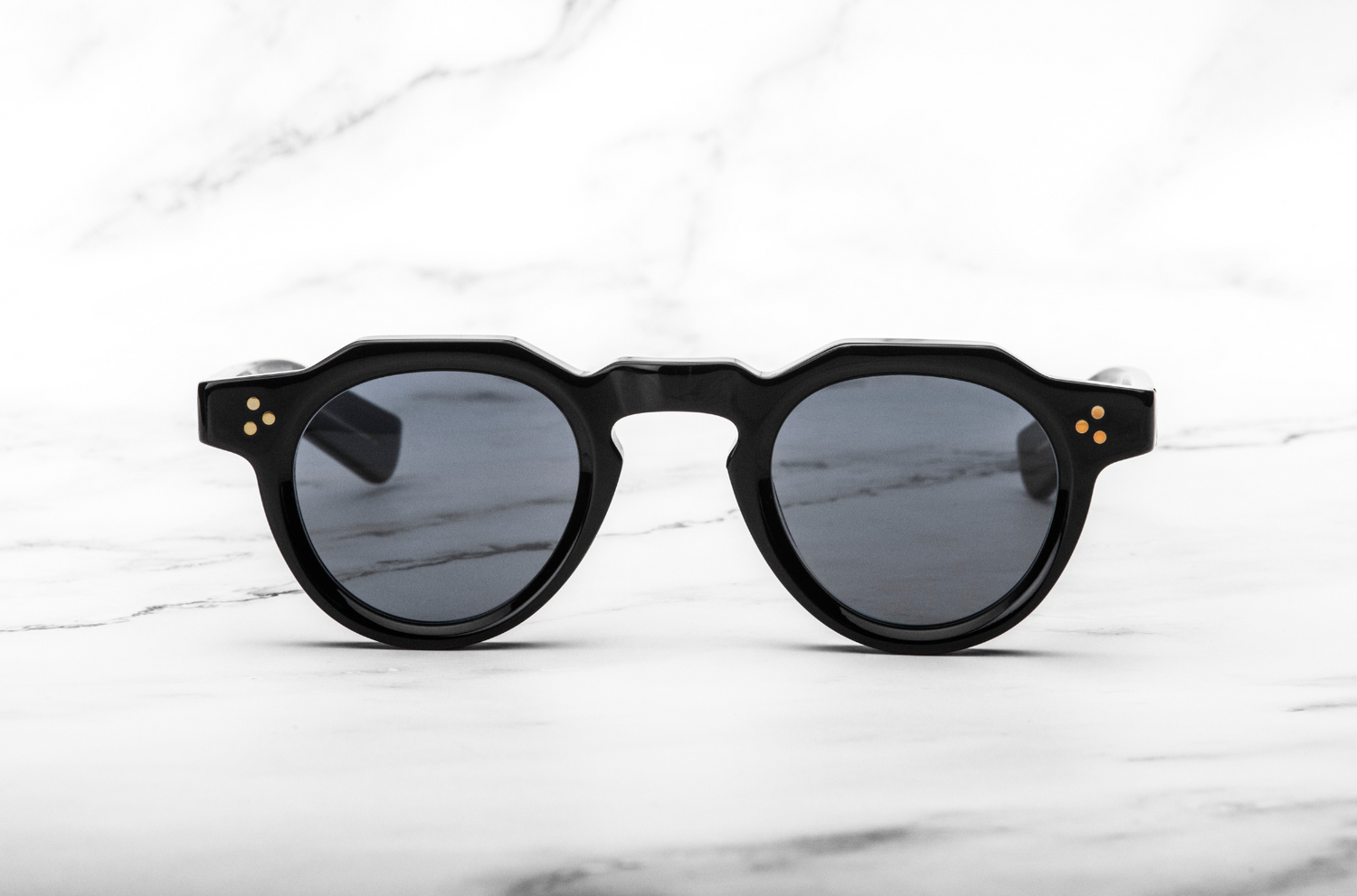 Black round sunglasses Dr. No by Kopajos