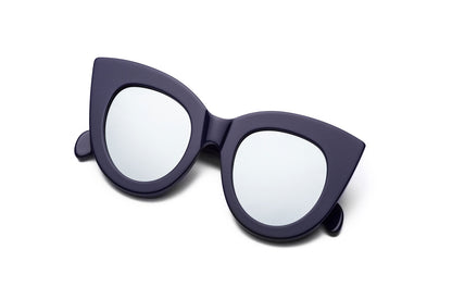 The Fiona Volpe cat-eye sunglasses, suitable for both small and broader faces.