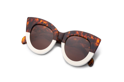 A pair of prescription-ready cat-eye sunglasses: the Fiona Volpe.