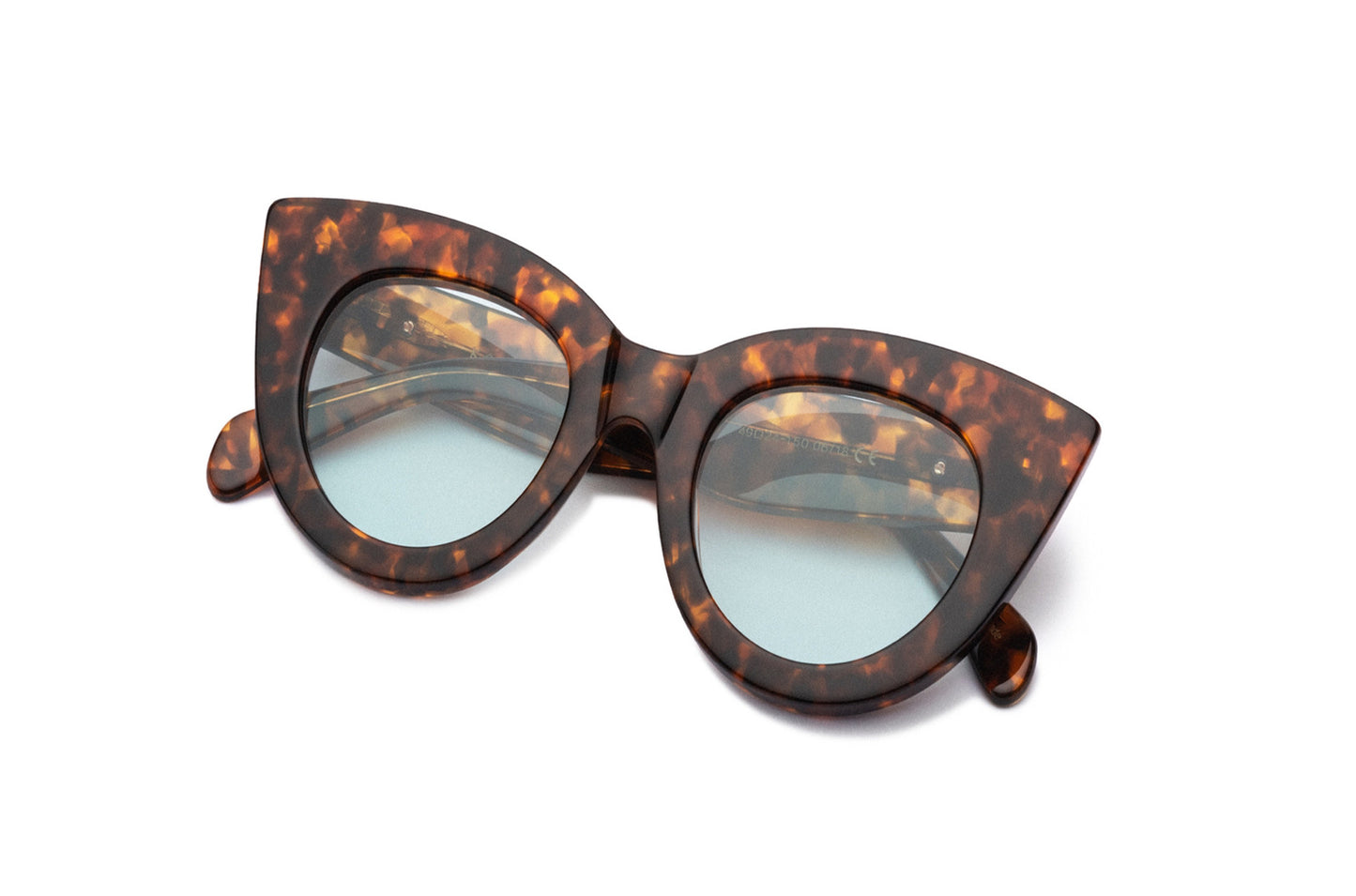 The substantial feel of the Fiona Volpe, a high-quality thick acetate frame.