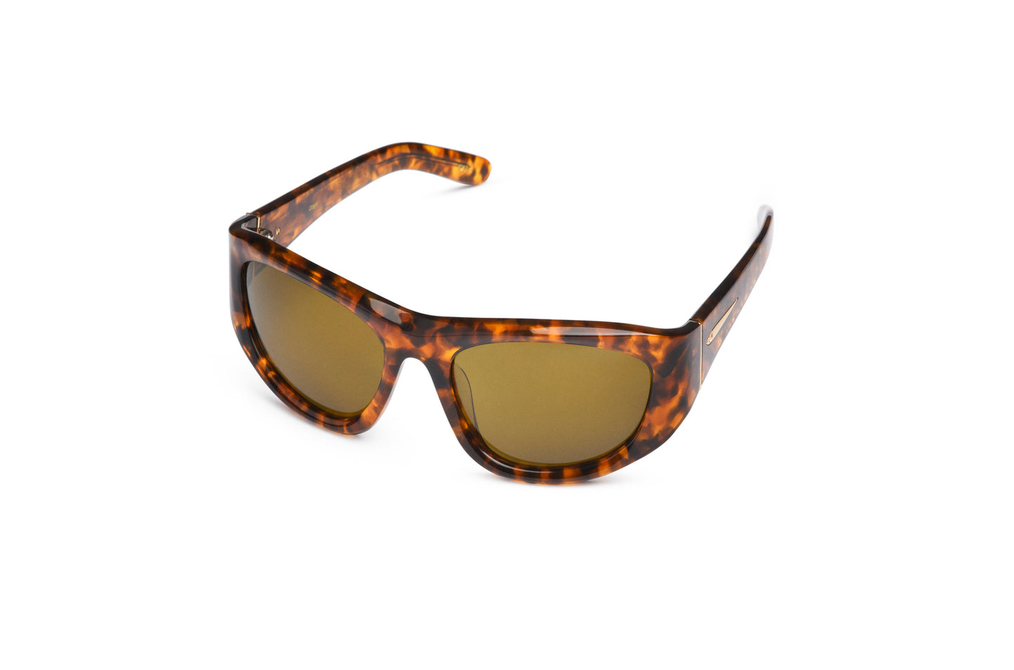 Gogol by Kopajos: mask sunglasses for men and women with tortoiseshell frame and yellow polarized lenses.