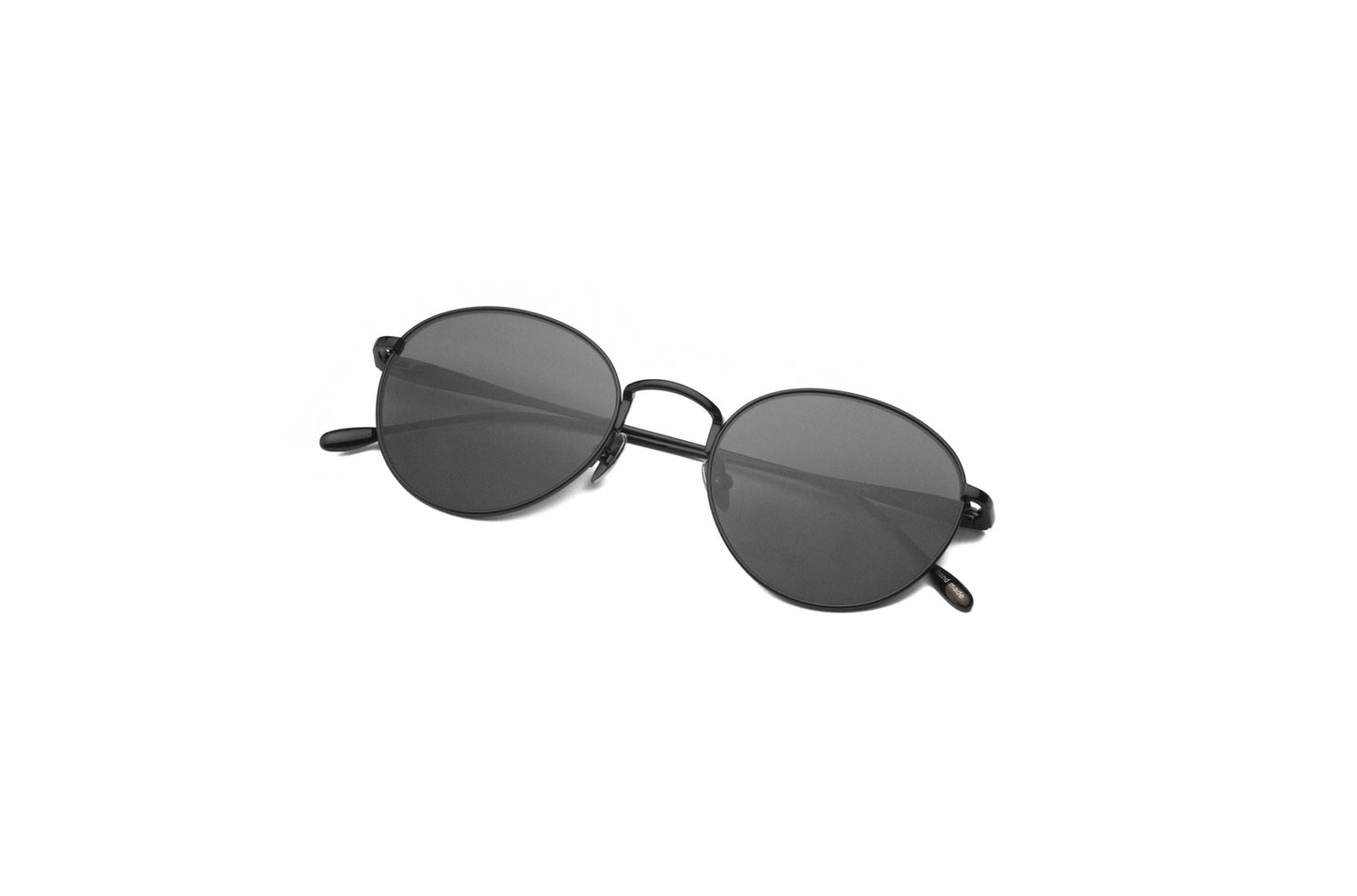 Black round sunglasses for women and men with polarized lenses by Kopajos