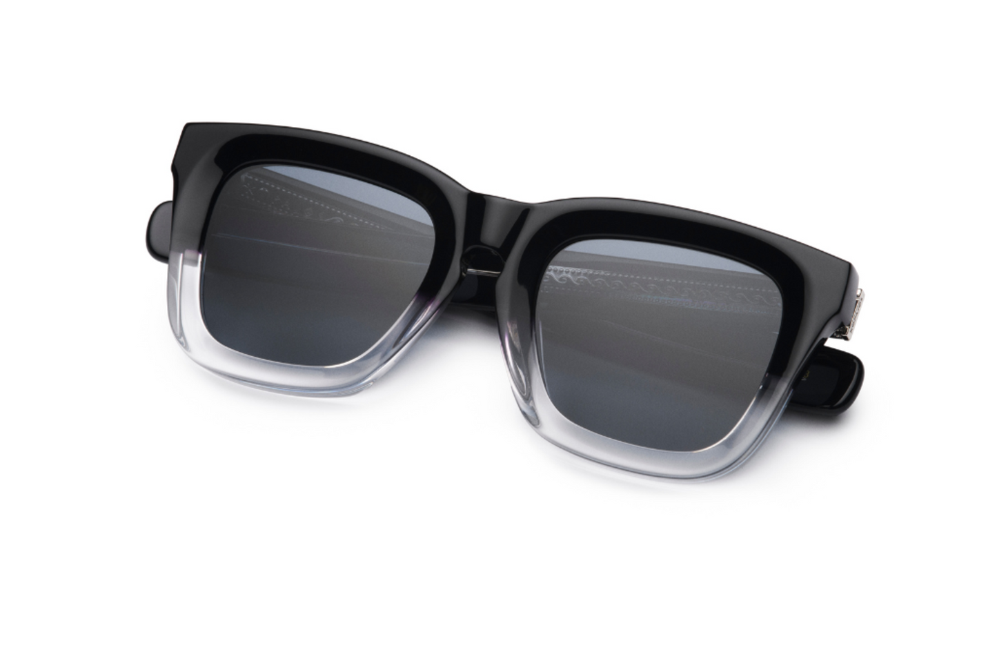 Black and transparent mask sunglasses for men and women with polarized lenses by Kopajos