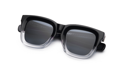 Black and transparent mask sunglasses for men and women with polarized lenses by Kopajos