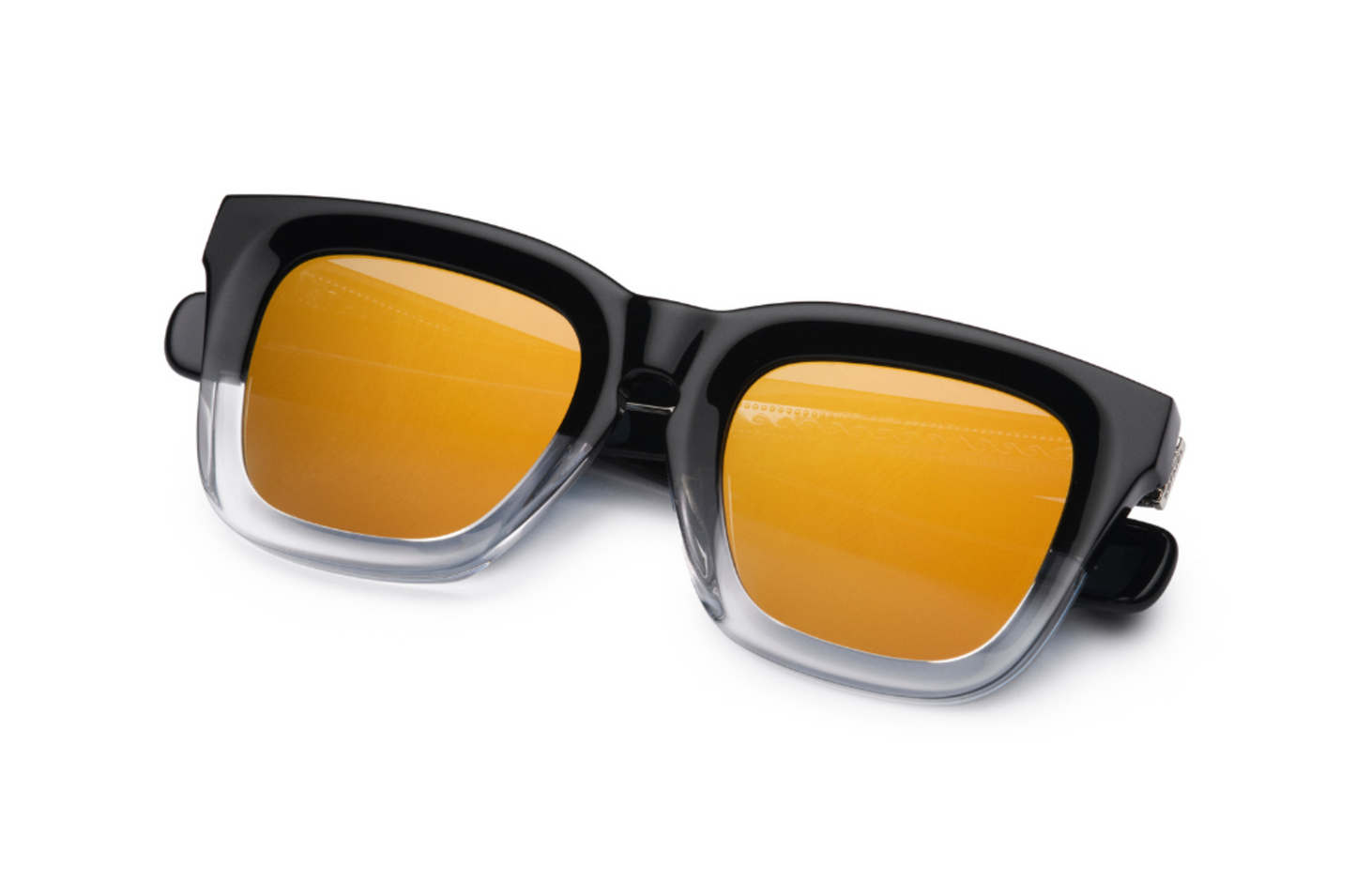 Black mask sunglasses for men and women with mirror polarized lenses by Kopajos
