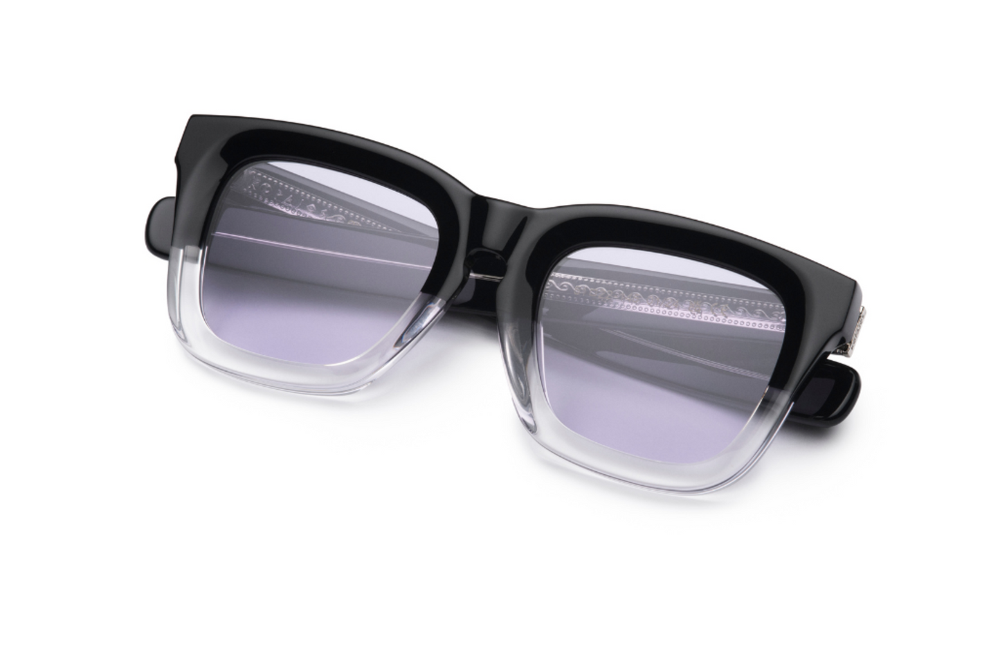 Black mask sunglasses for men and women with liliac polarized lenses by Kopajos