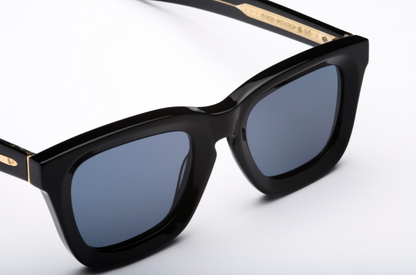 Black and gold mask sunglasses with polarized lenses for men and women by Kopajos