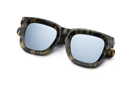 Tortoise mask sunglasses for men and women with mirror polarized lenses by Kopajos