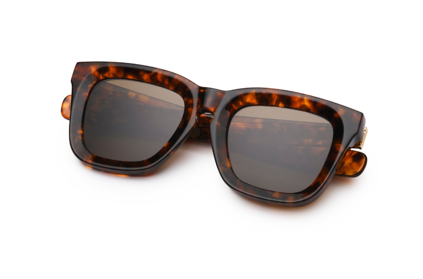 Tortoise mask sunglasses for men and women with dark polarized lenses by Kopajos
