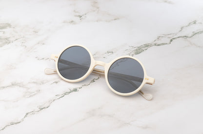 Front view of the Kopajos Petra, showcasing its unique round style sunglasses design.